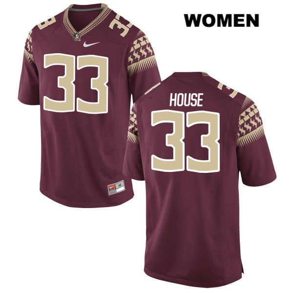 Women's NCAA Nike Florida State Seminoles #33 Kameron House College Red Stitched Authentic Football Jersey TXU6669HA